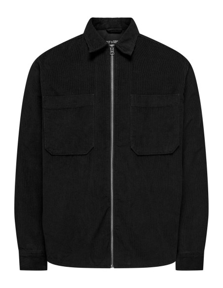 პერანგი ONLY & SONS - ONSALP 14W RLX 2PKT WASHD CORD ZIP NOOS