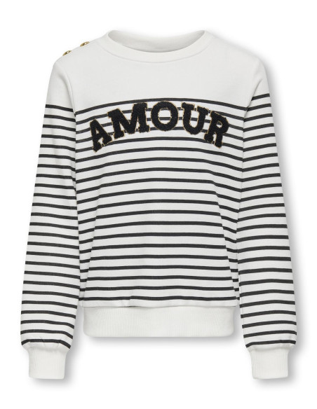 ბავშვის ჯემპრი/ჟაკეტი KIDS ONLY - KOGSHELA LIFE LS STRIPE O-NECK CS SWT