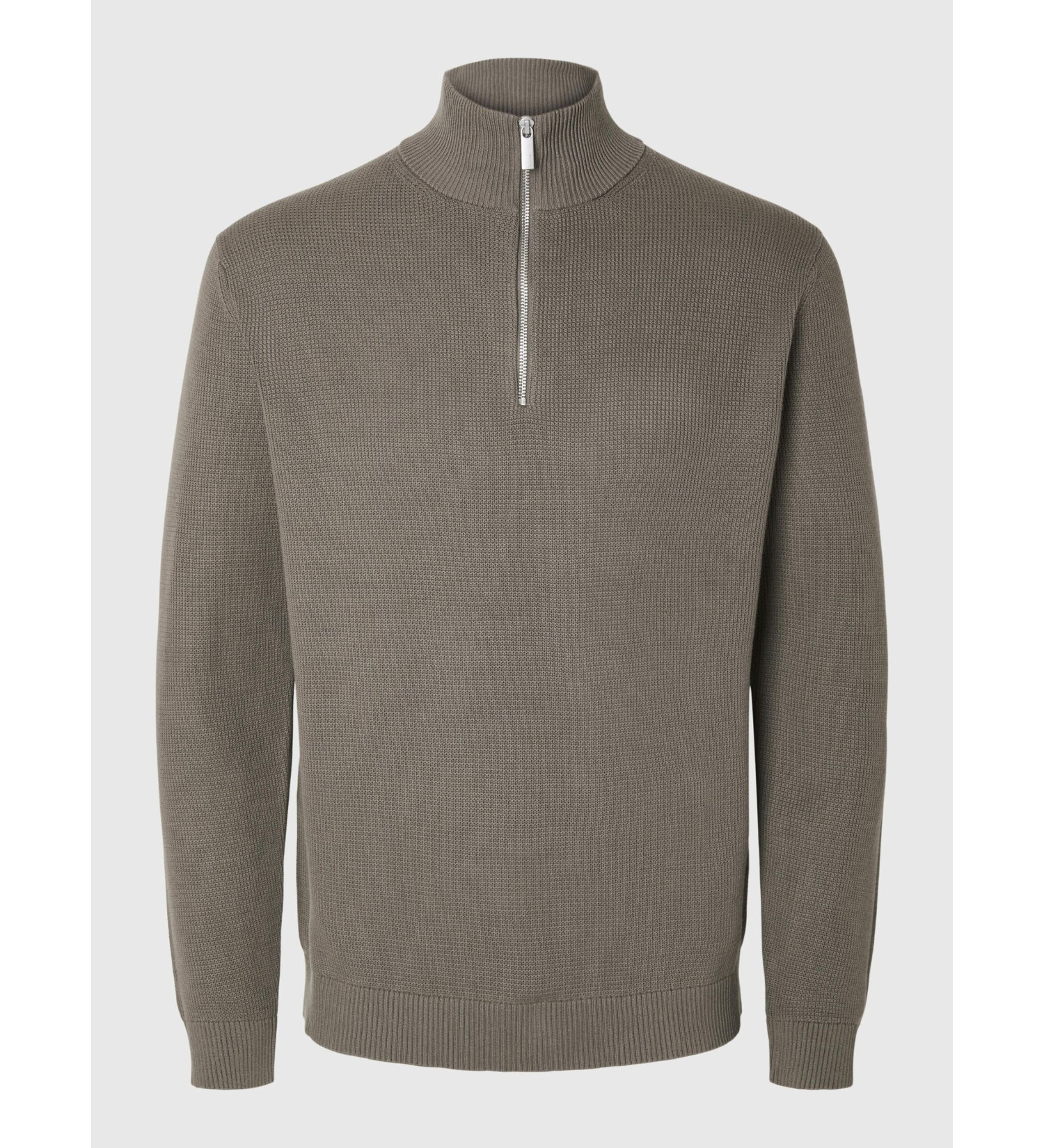 კაცის სვიტერი SELECTED HOMME - SLHDANE LS KNIT STRUCTURE HALF ZIP NOOS
