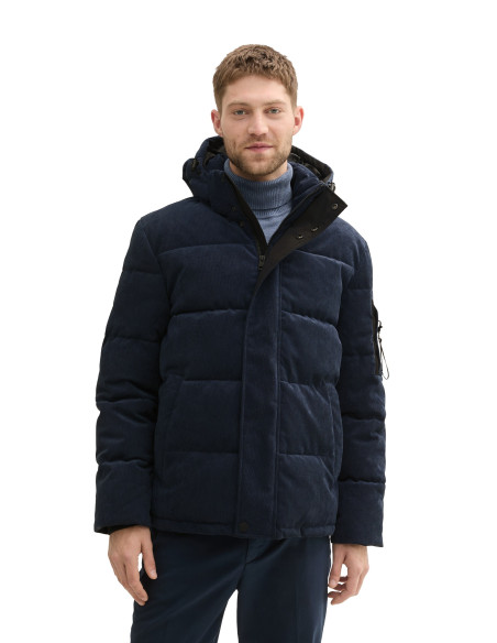 კაცის ქურთუკი TOM TAILOR - Cord Puffer Jacket With Hood