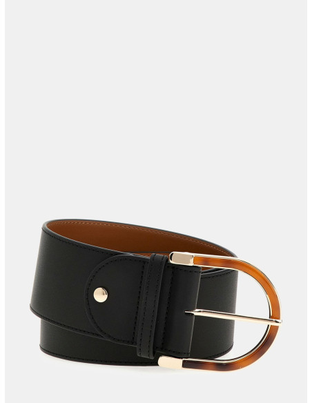 კლასიკური ქამარი ქალის GUESS - TURTLE BUCKLE BELT HIGH WAIST