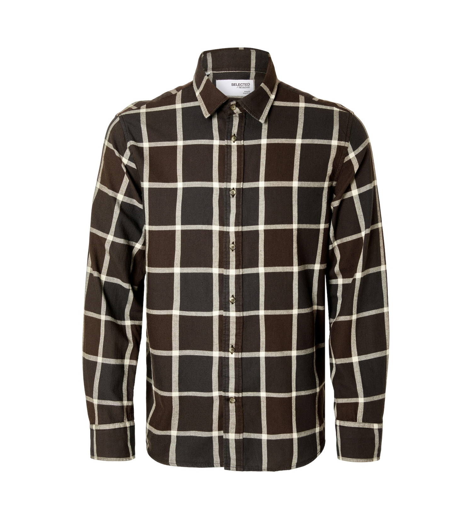 პერანგი SELECTED HOMME - SLHREG-OWEN FLANNEL MIX CHECK SHIRT LS