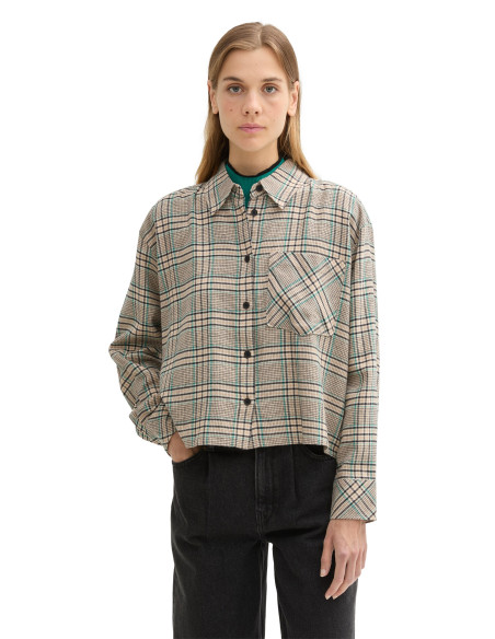 პერანგი TOM TAILOR - Boxy Flannel Shirt