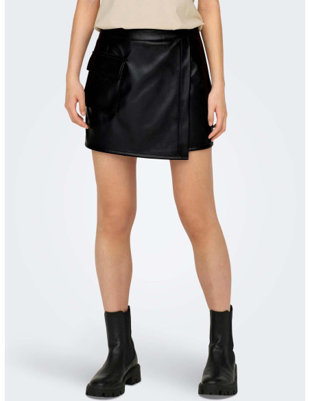 ქვედაბოლო ONLY - ONLSILJA FAUX LEATHER SKIRT OTW