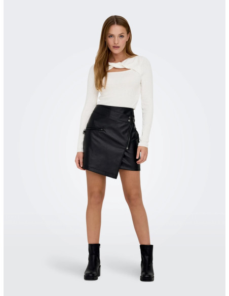 ქვედაბოლო ONLY - ONLLOUIE FAUX LEAHTER SKIRT OTW