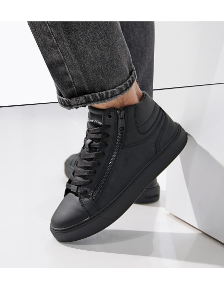 კედები CALVIN KLEIN - HIGH TOP LACE UP W/ZIP MONO