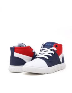 ბავშვის სპორტული ფეხსაცმელი Tommy Hilfiger - SNEAKER ALTA ALLACCIATA BLU/BIANCO/