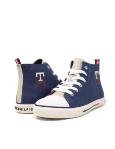 ბავშვის სპორტული ფეხსაცმელი Tommy Hilfiger - SNEAKER ALTA ALLACCIATA BLU/BORDEAU