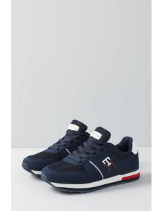 ბავშვის სპორტული ფეხსაცმელი Tommy Hilfiger - SNEAKER BASSA ALLACCIATA BORDEAUX/B