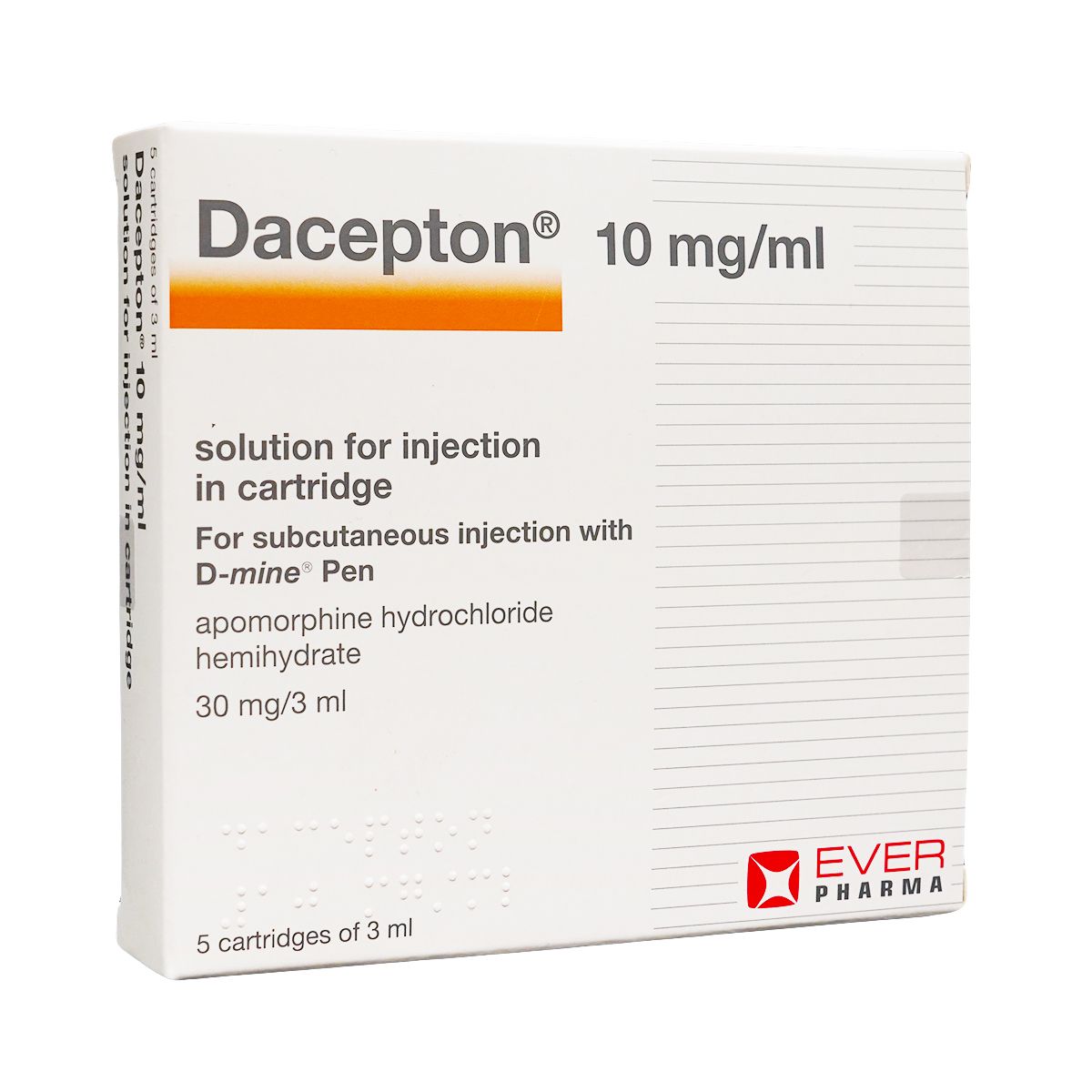 დაცეპტონი - Dacepton 10მგ/მლ 3მლ 5 კარტრიჯი