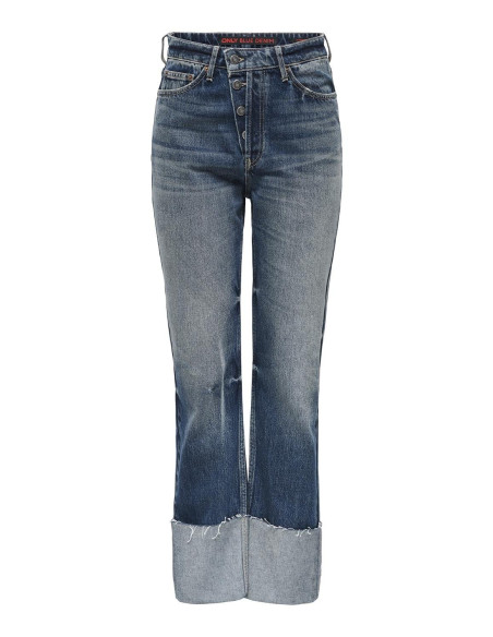 ქალის ჯინსი ONLY - ONLHOWARD HW STR FOLD UP RED DNM DOT