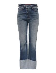 ქალის ჯინსი ONLY - ONLHOWARD HW STR FOLD UP RED DNM DOT