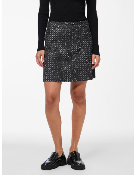 ქვედაბოლო Pieces - PCROBERTA HW MINI SEQUINS SKIRT