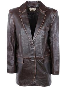 პიჯაკი MICHAEL MICHAEL KORS - BURNISH LEATHER BLAZER