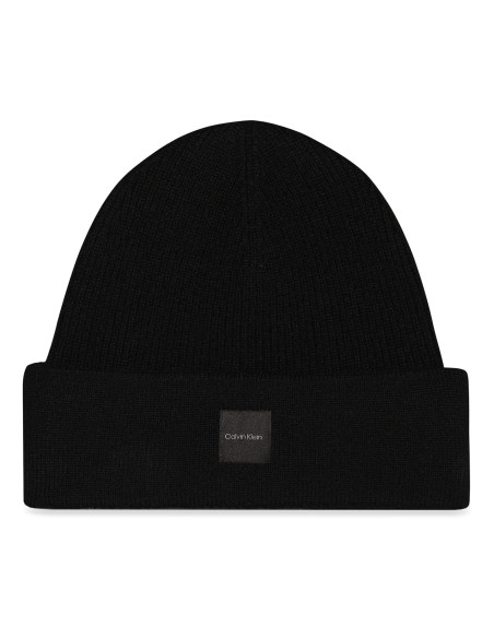 ქალის ქუდი CALVIN KLEIN - CASHMERE CHUNKY OPEN RIB BEANIE