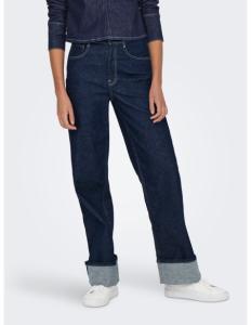 ქალის ჯინსი ONLY - ONLMERCER HW WIDE FOLD UP RED DNM REA