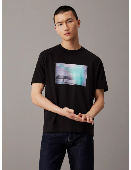 მაისური CALVIN KLEIN - BASKETBALL COURT GRAPHIC TEE