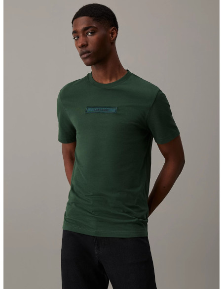 მაისური CALVIN KLEIN - EMBROIDERED LOGO PEACHED T-SHIRT