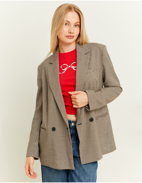 პიჯაკი Tally Weijl - Checkered Double Breasted Blazer