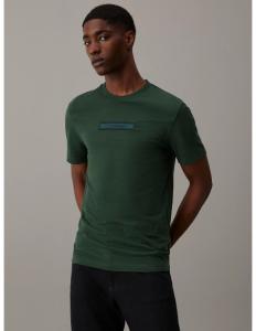 მაისური CALVIN KLEIN - EMBROIDERED LOGO PEACHED T-SHIRT