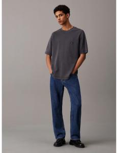 მაისური CALVIN KLEIN - WAFFLE WOVEN LABEL RELAXED TEE