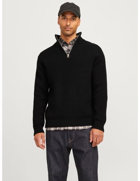 კაცის სვიტერი Jack & Jones - RDDWALT HALF ZIP KNIT NOOS