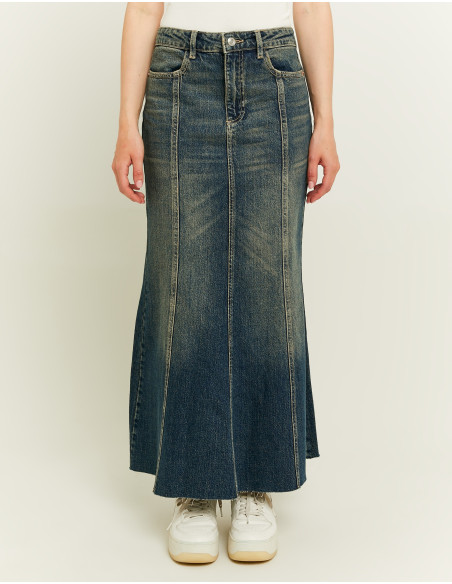 ქვედაბოლო Tally Weijl - Dark Wash Long Denim Skirt