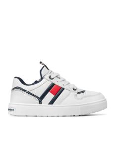 ბავშვის სპორტული ფეხსაცმელი Tommy Hilfiger - LOW CUT LACE-UP SNEAKER WHITE
