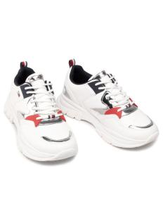 ბავშვის სპორტული ფეხსაცმელი Tommy Hilfiger - SCARPA BASSA STRINGA BIANCO/ARGENTO