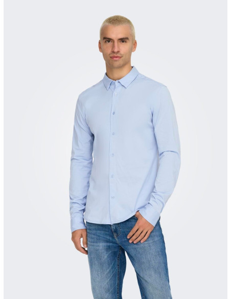 პერანგი ONLY & SONS - ONSROBIN BUTTON UNDER LS STRETCH SHIRT