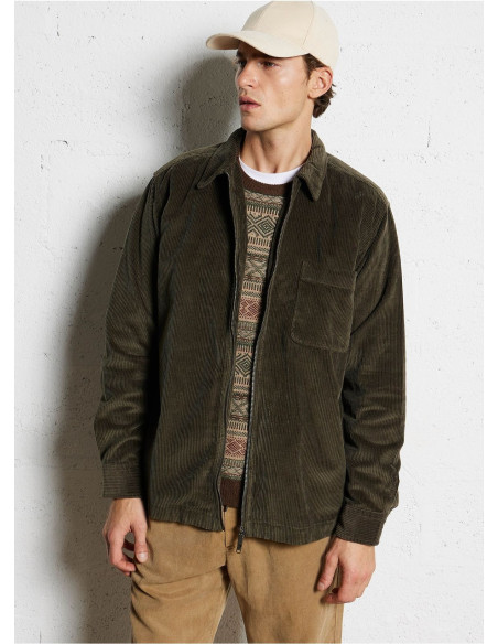 პერანგი SELECTED HOMME - SLH-JAKE CORD OVERSHIRT LS ZIP NOOS