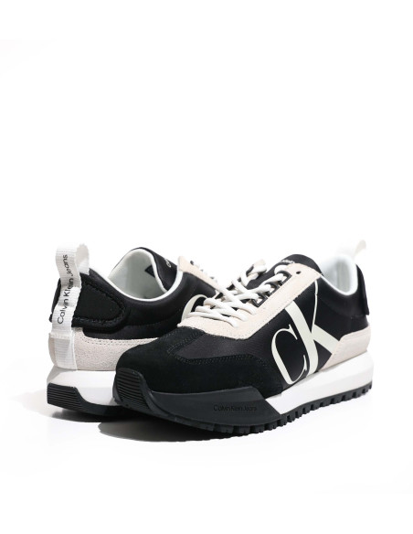 ქალის ბოტასი CALVIN KLEIN - TOOTHY RUNNER LACEUP MIX PEARL