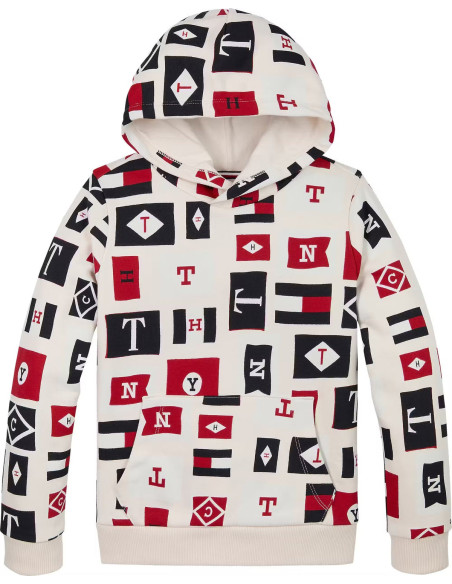 ბავშვის ჯემპრი/ჟაკეტი TOMMY HILFIGER - FLAGS AOP HOODIE