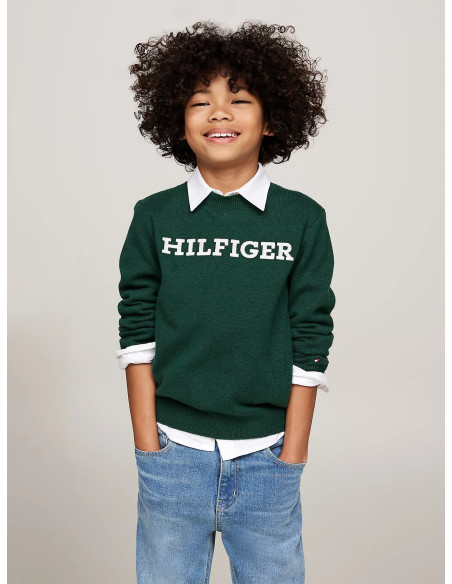 ბავშვის ჯემპრი/ჟაკეტი TOMMY HILFIGER - MONOTYPE REGULAR SWEATER