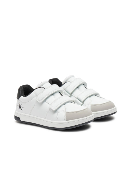 ბავშვის სპორტული ფეხსაცმელი CALVIN KLEIN - LOW CUT VELCRO SNEAKER WHITE/BLACK