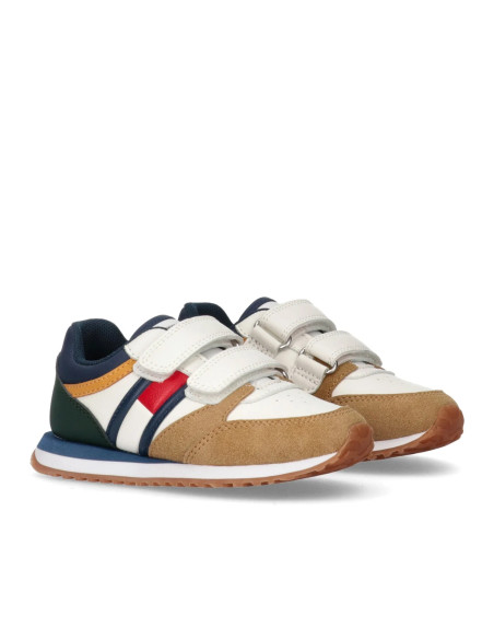 ბავშვის სპორტული ფეხსაცმელი Tommy Hilfiger - FLAG LOW CUT VELCRO SNEAKER MULTICOLOR