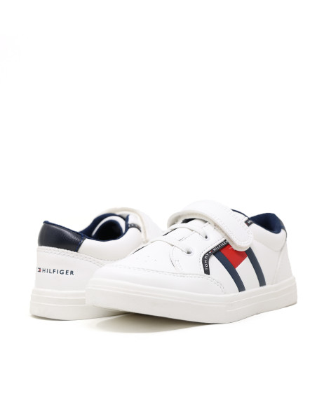 ბავშვის სპორტული ფეხსაცმელი Tommy Hilfiger - LOW CUT LACE-UP/VELCRO SNEAKER WHIT
