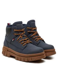 ბავშვის ბათინკი Tommy Hilfiger - LACE-UP BOOTIE BLUE