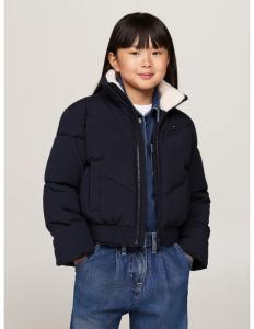 ბავშვის ქურთუკი TOMMY HILFIGER - TEDDY COLLAR SHORT PUFFER