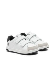 ბავშვის სპორტული ფეხსაცმელი CALVIN KLEIN - LOW CUT VELCRO SNEAKER WHITE/BLACK
