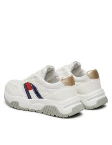 ბავშვის სპორტული ფეხსაცმელი Tommy Hilfiger - FLAG LOW CUT LACE-UP SNEAKER WHITE/PLATINUM