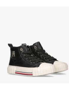 ბავშვის სპორტული ფეხსაცმელი Tommy Hilfiger - HIGH TOP LACE-UP SNEAKER BLACK