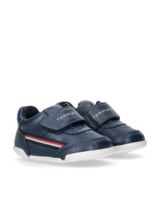 ბავშვის სპორტული ფეხსაცმელი Tommy Hilfiger - STRIPES LOW CUT VELCRO SNEAKER BLUE
