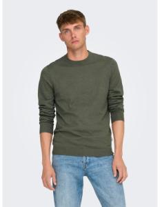 კაცის სვიტერი ONLY & SONS - ONSLOUI REG 12 MEL CREW KNIT