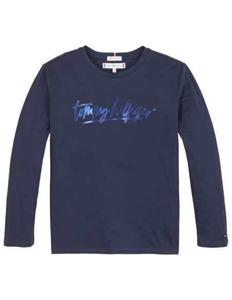 მაისური Tommy Hilfiger - TOMMY HILFIGER VINYL TEE L/S