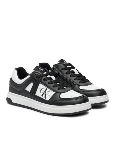 ბავშვის სპორტული ფეხსაცმელი CALVIN KLEIN - LOW CUT LACE-UP SNEAKER BLACK/WHITE