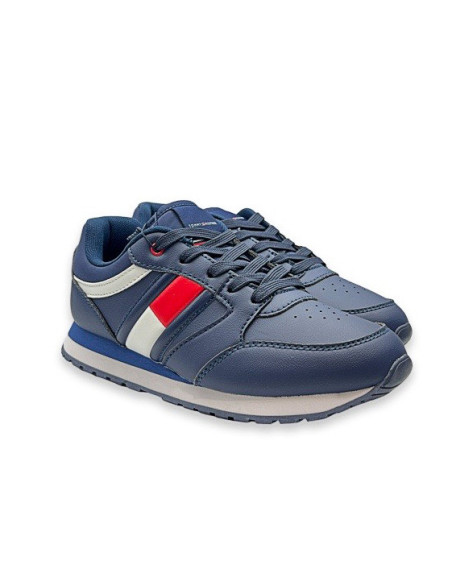 ბავშვის სპორტული ფეხსაცმელი Tommy Hilfiger - FLAG LOW CUT LACE-UP SNEAKER BLUE