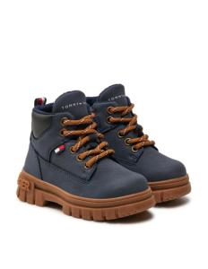 ბავშვის ბათინკი Tommy Hilfiger - LACE-UP BOOTIE BLUE