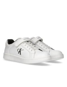 ბავშვის სპორტული ფეხსაცმელი CALVIN KLEIN - LOW CUT LACE-UP/VELCRO SNEAKER WHITE