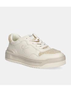 ბავშვის სპორტული ფეხსაცმელი CALVIN KLEIN - LOW CUT LACE-UP SNEAKER OFF WHITE